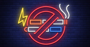 No smoking. No Vaping sign.