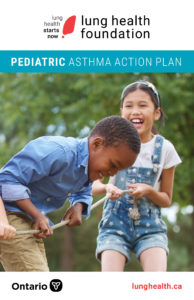 Pediatric Asthma Action Plan cover image of two children playing tug of war