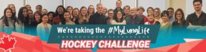 The LHF team taking part in the #MyLungLife challenge