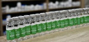 Vials of AstraZenica's COVID-19 vaccine in a Toronto pharmacy on March 29 (Photo supplied by the Ontario government)
